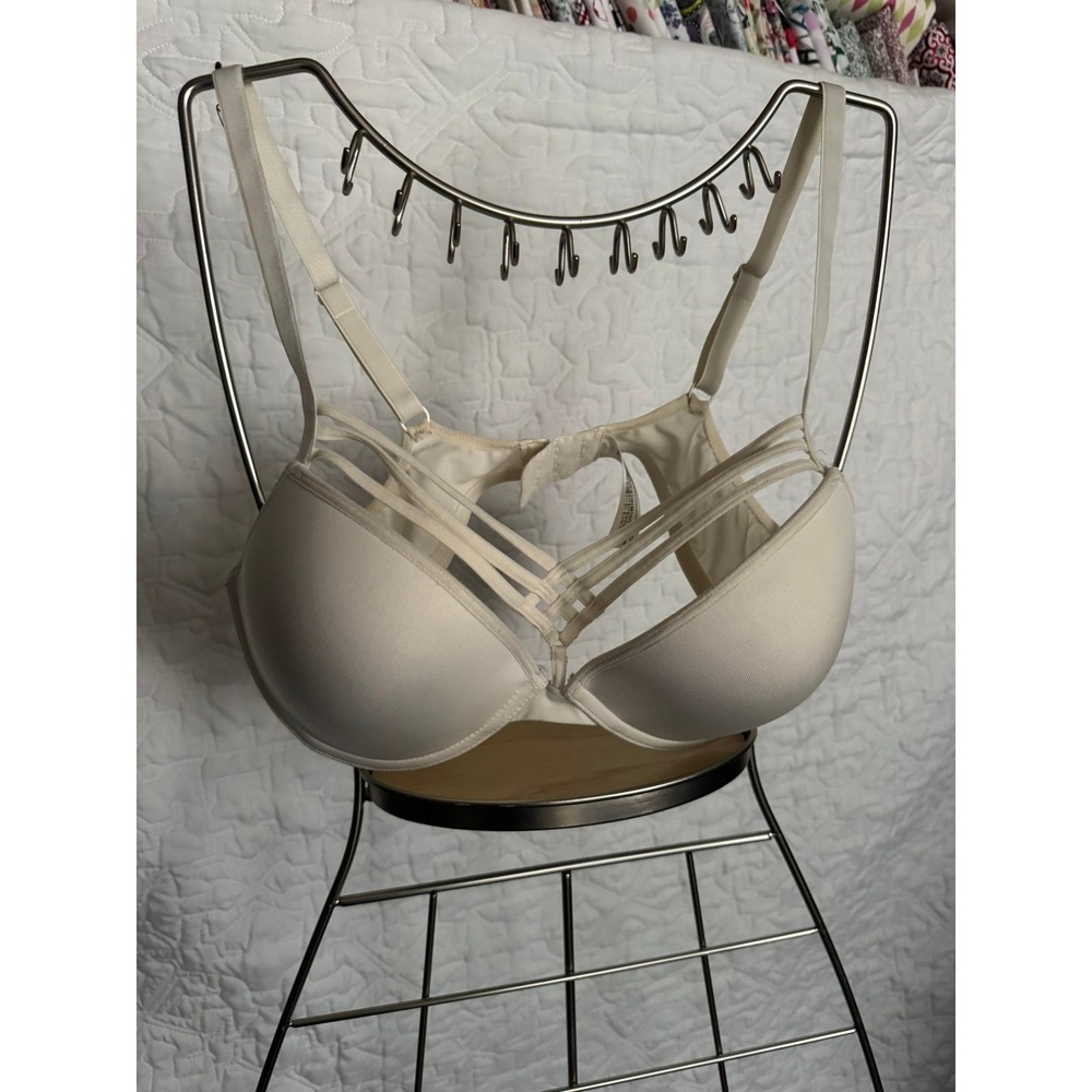 Undressed by Marlies Dekkers Cream Strappy Cage Push Up Bra 36C 15-17471